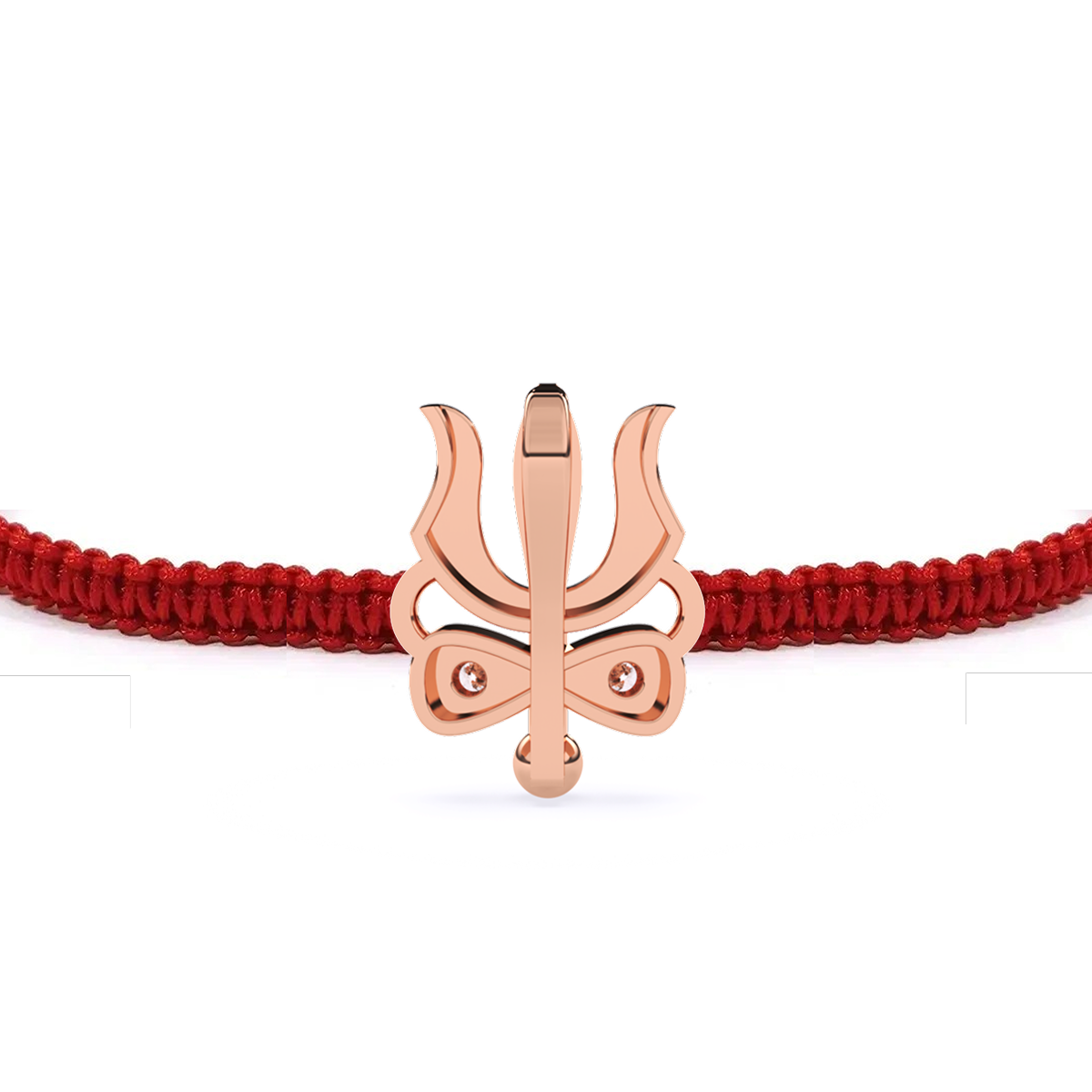 Lord Shiva Inspired Trishul-Damru Blessings Lab Diamond Rakhi